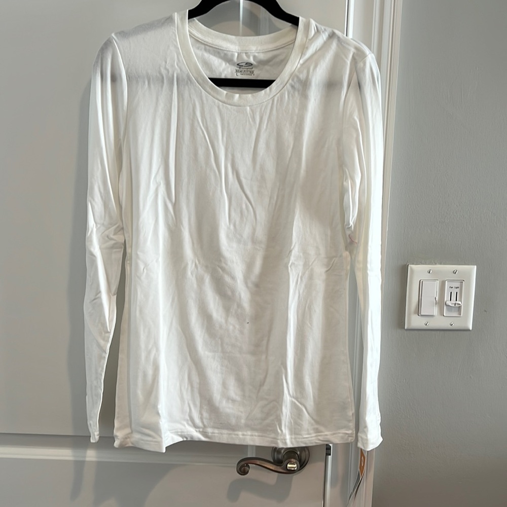 NWT C9 by Champion, Semi-Fitted Shirt, Long Sleeve, White